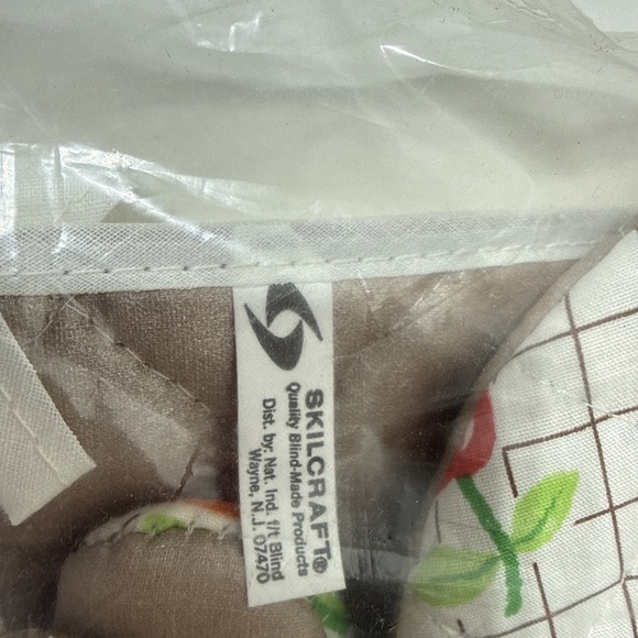 Vtg Skilcraft Fruit Oven Mitt Pot Holder Set 4pcs Vibrant Fruit Original Package - Picture 7 of 9